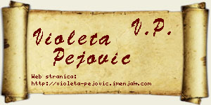 Violeta Pejović vizit kartica